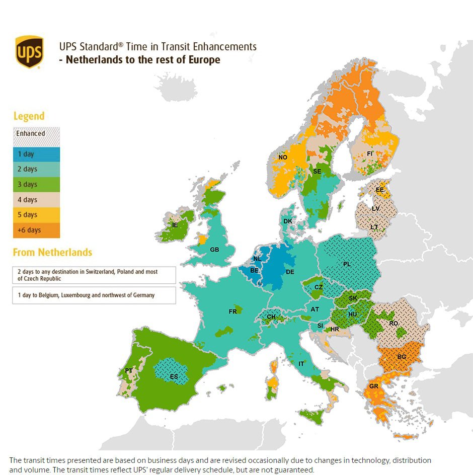 Tempi di transito Kitemana in Europa